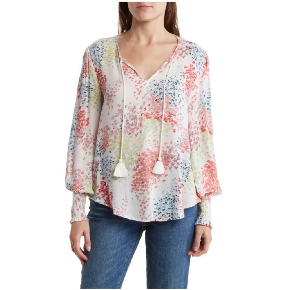 LUCKY BRAND  Printed Top Blouse